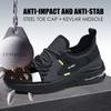 Fashion  work safety shoes Men Work Sneakers Steel toe shoes Puncture-Proof Indestructible shoes lightweight Security Boots