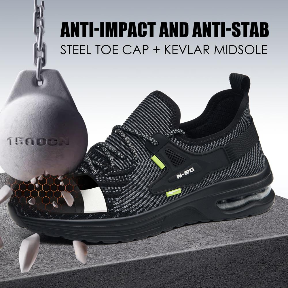 Fashion  work safety shoes Men Work Sneakers Steel toe shoes Puncture-Proof Indestructible shoes lightweight Security Boots