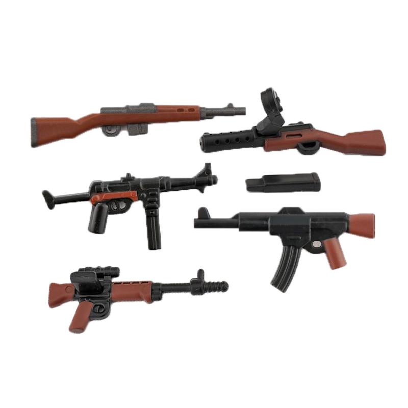Military Building Blocks Accessories Soldier Figures Weapons Guns Mini Bricks USA Soviet Pistols Kids Toy Gifts Set R050