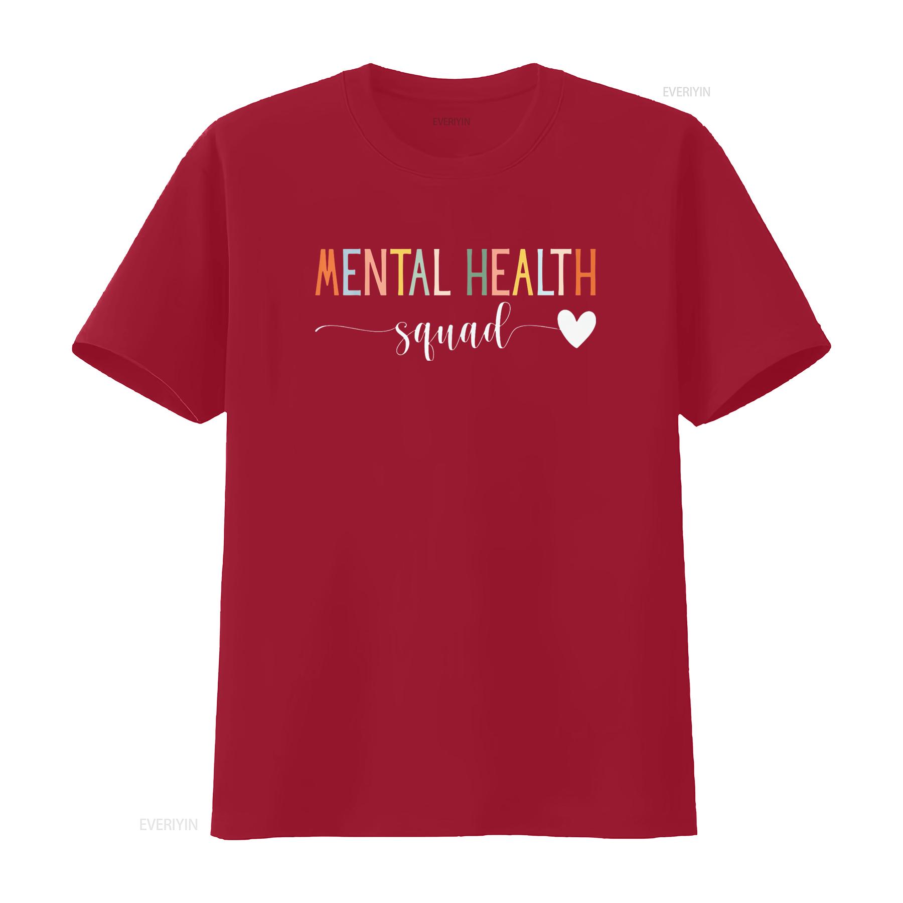 Женская футболка Squad Mental Health Awareness Brain Illness Черная 2XL Винтажная Стиранная Дышащая с принтом S