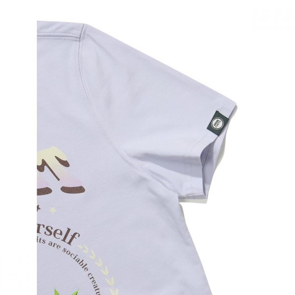 Crack RabbiT PrinT ShorT Sleeve T shirT  Lilac 