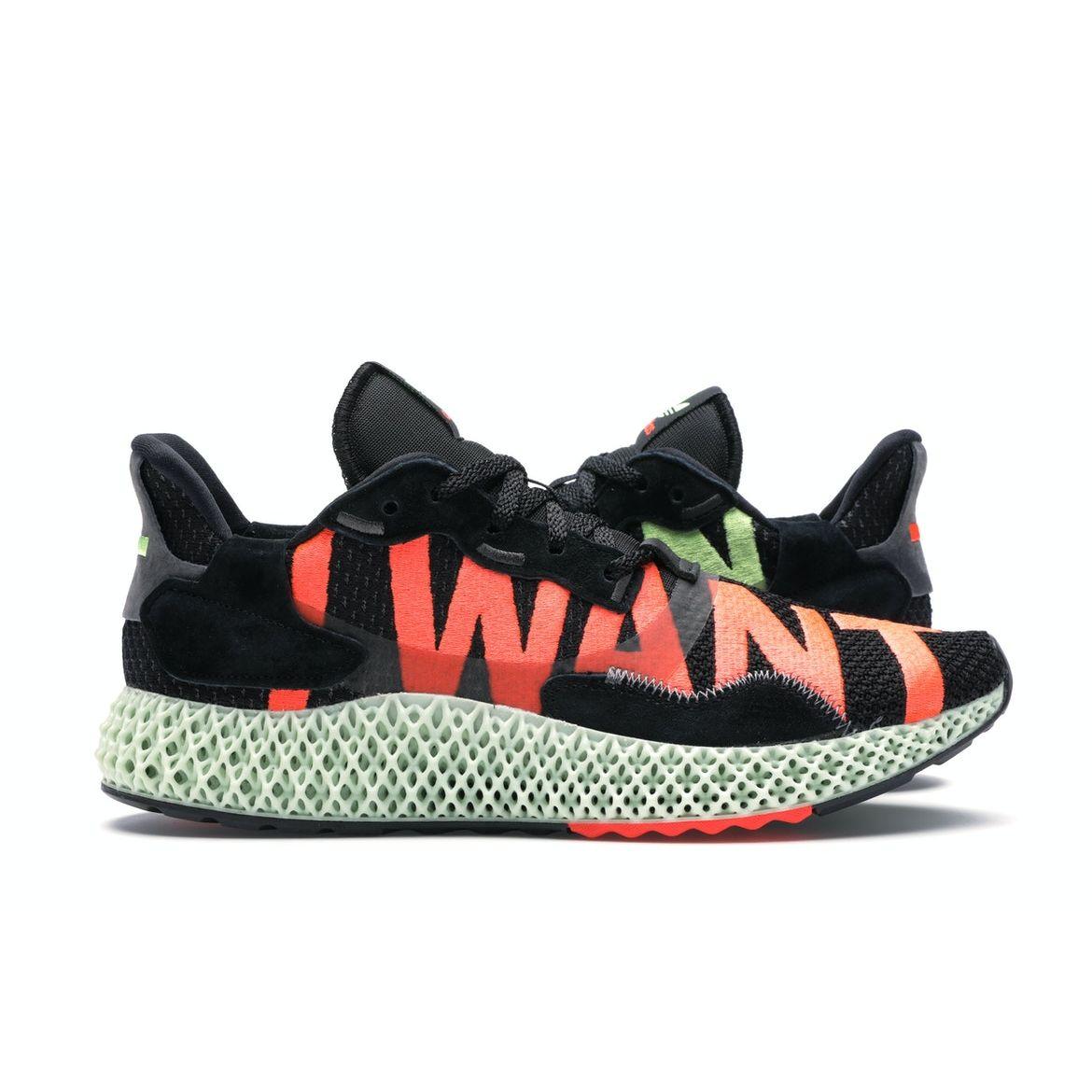 

Кроссовки унисекс adidas ZX 4000 4D I Want, I Can Black Core-Black Solar-Red EF9625
