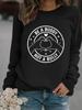 Autumn/Winter Women's Casual Long Sleeve BEABUDDY Print Pullover Sweatshirt Hoodie