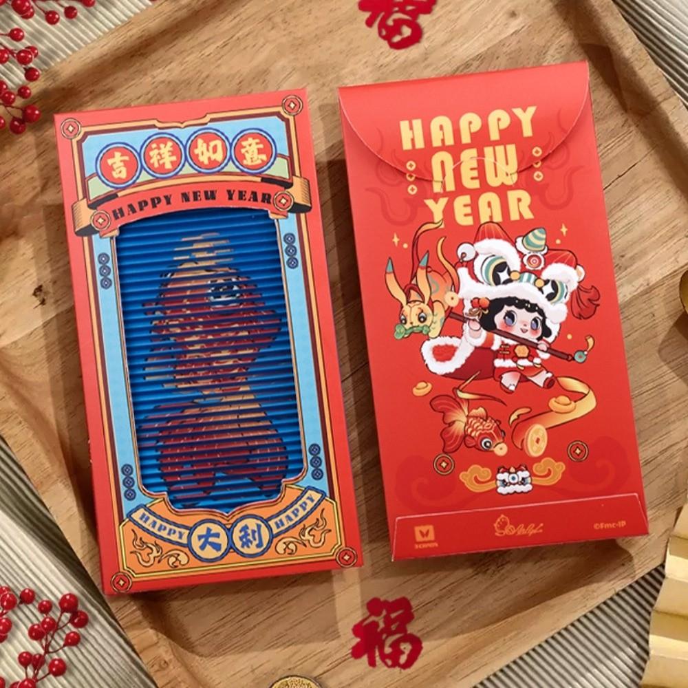 HongBao Pull-out Red Envelope Traditional Animated Red Envelope  Christmas Celebration