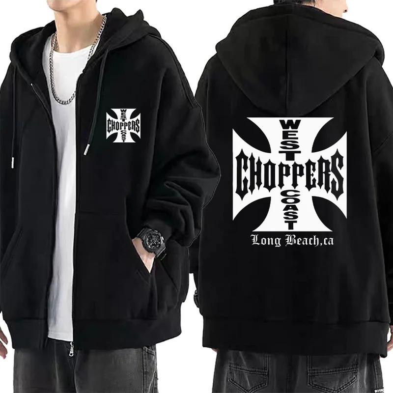 Paul Walker T-Shirt West Coast Choppers Retro Print Hoodie Herren Mode Top Hip-Hop Jacke Reißverschlussjacke Heißer Verkauf Streetwear