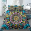 Luxury Boho Style Duvet Cover Geometric Print Bedding Set Quilt Cover with Zipper Closure King Queen Polyester Comforter Cover
