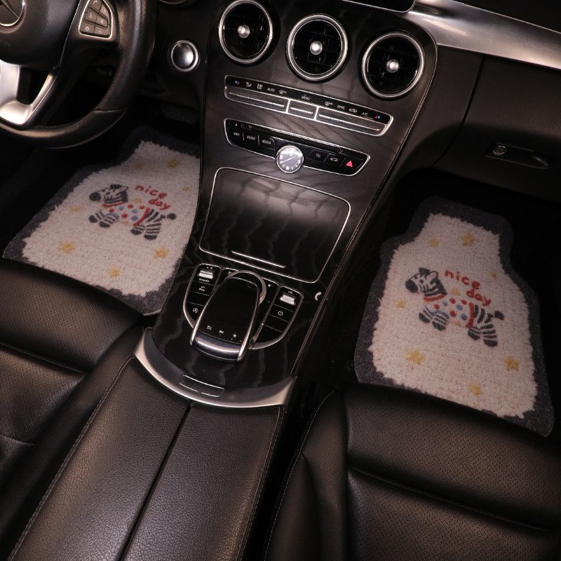 Car Floor Mat for Driver's Seat, Cute Anti-Dirt Carpet-Style, Wear-Resistant, Customizable, Non-Slip, New Single-Piece Mat for Women