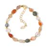Damen Armband Unregelmäßige Natursteinperlen Verstellbare Länge Armband Bequem zu tragen Handgelenk Vielseitiges Accessoire