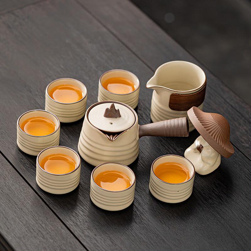 Ru Kiln Ceramic Kung Fu Tea Set with Travel Bag