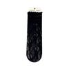 Lace Socks, Thin Pile Socks, Sweat-absorbing and Breathable, Mesh, Black Ear-edge, Women's Mid-calf Socks with Cutlery
