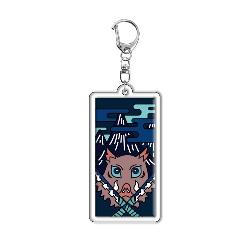 Demon Slayer Kimetsu no Yaiba Tanjiro Nezuko Acrylic Keychain Anime Merchandise Charm Accessories Cross Border