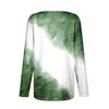Women's Casual Long Sleeved V-neck Button Printing Slim Fitting Top