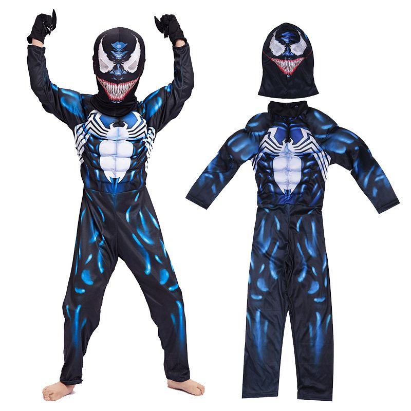 Marvel Venom Symbiosis Muscle Performance Costume For Children With Gloves