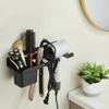 Space Saving Blow Dryer Hanger Wall Mounted Curling Iron Shelf Hair Dryer Holder  Comb