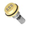 Password Coded Cam Lock Zinc Alloy 3 Digital Combination Cabinet Lock Gold 30mm/1.18in for Drawer