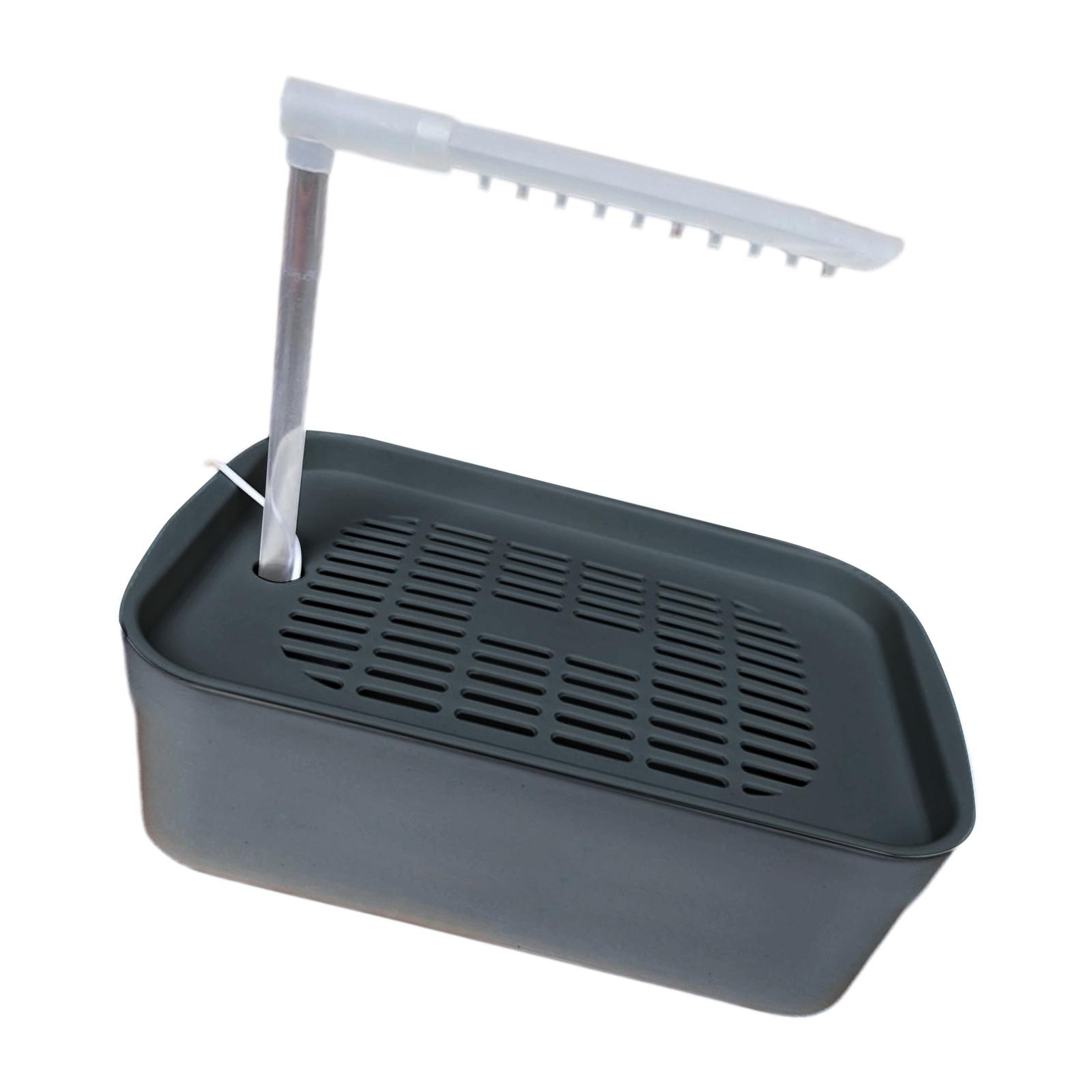 

Электрическая ванночка для птиц с питанием от USB, душевая раковина для попугаев для дома, принадлежность для ухода за перьями птиц с легким управлением потоком воды серый