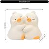 2Pcs Cartoon Duck Book Ends for Shelves Animal Shape ABS Bookends Book End Decorative Book Stoppers for Shelves Desk