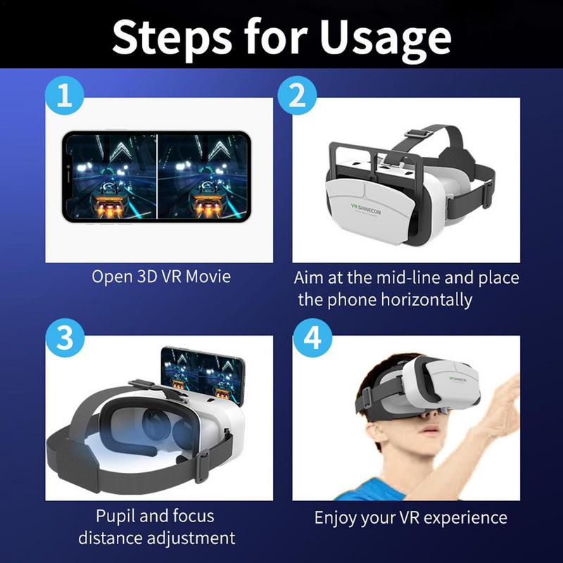 VR Virtual Reality 3D Glasses Box Stereo VR Google Cardboard Headset Helmet For Smartphone Phone VR Glasses 2025