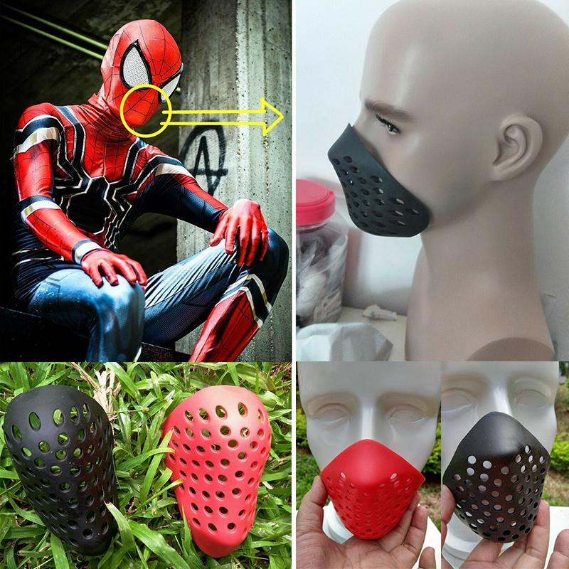 Spiderman Mundschutz-Halbmaske aus ungiftigem, weichem Gummi für komfortables Atmen