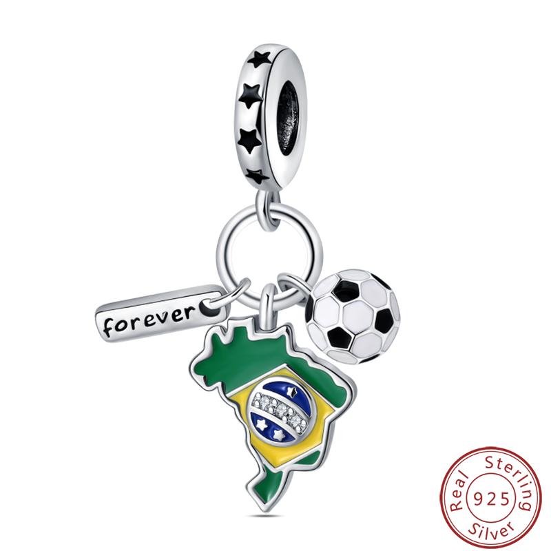 Green Series Copper Lucky Clover Avocado Cactus Spring Charms Beads 3Mm Diy Fine Jewelry Making