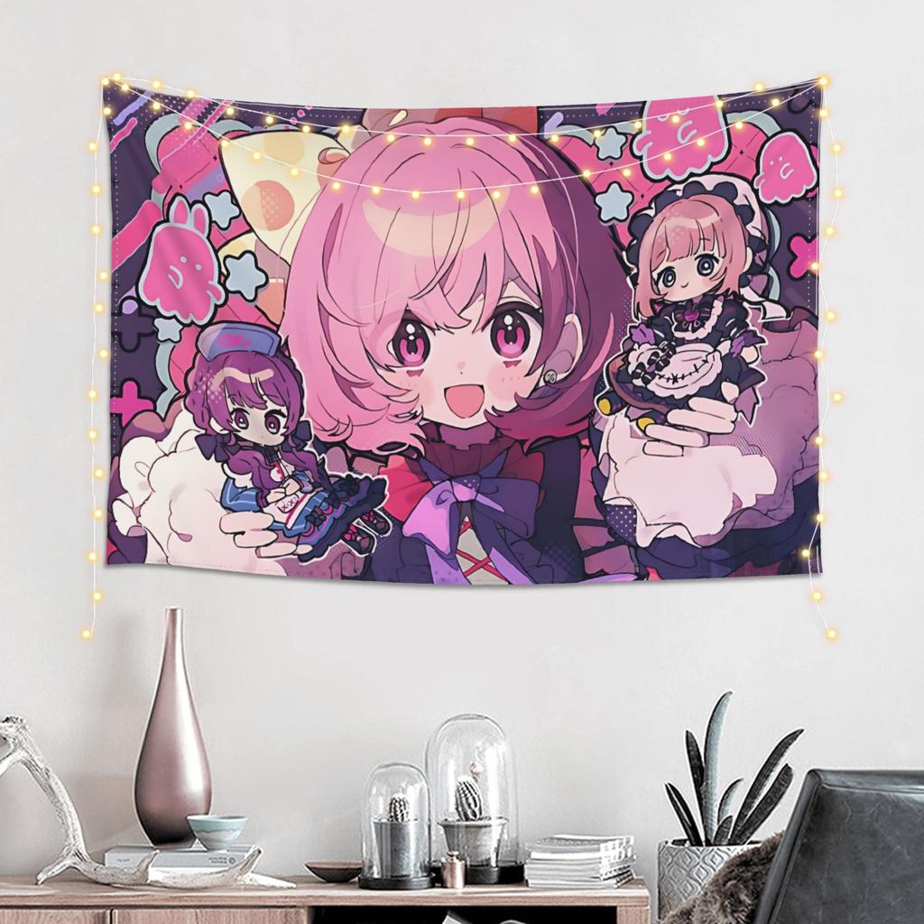 Colorful Anime Girl Tapestry Wall Hanging Blanket Tapestry Home Decor Items Wall Decorations