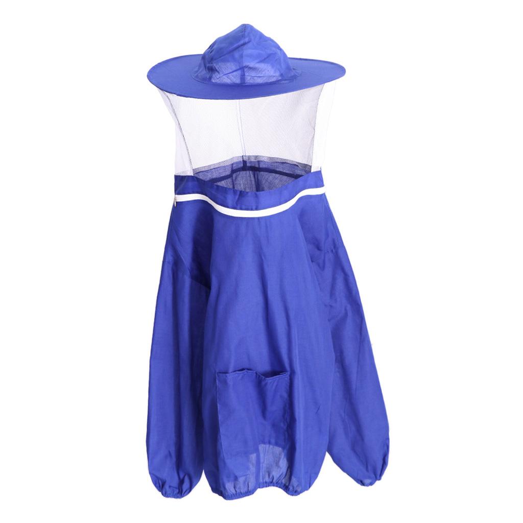 Beekeeping Suit Protective Coat Smock, Gloves, Frame Holder, Mesh Hat