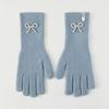 Adit Pearl Ribbon Gloves_sky Blue