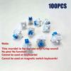 100 Stuks Mini Mechanische Toets Schakelaar Fidget Speelgoed Waterdichte Klikker voor Toetsenbord Toets Vervanging Dagelijks Spel Gebruik