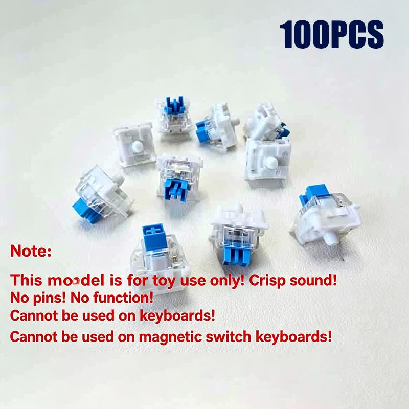100 Stuks Mini Mechanische Toets Schakelaar Fidget Speelgoed Waterdichte Klikker voor Toetsenbord Toets Vervanging Dagelijks Spel Gebruik