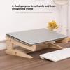 Support d'ordinateur portable en bois Bureau-genoux assemblé Élévateur pour ordinateur portable Support de refroidissement en bois Base de support renforcée