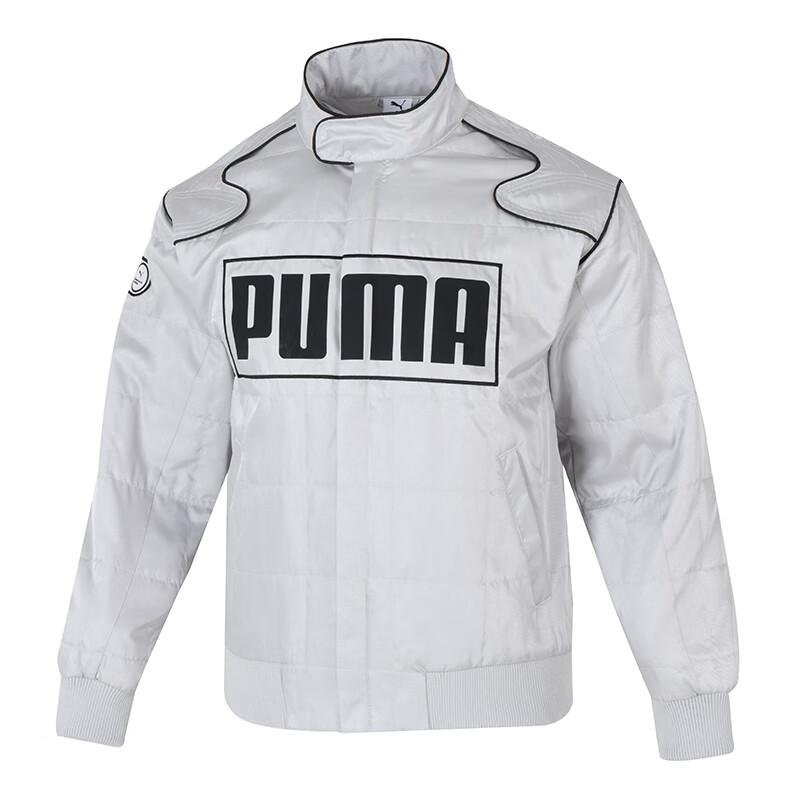 PUMA Unisex Windproof Stand Collar Cotton Jacket Gray 631974-61 L