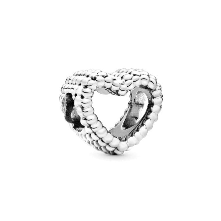 Pandora Simple Elegant Romantic Heart Charm Women Jewelry 797516 Beads+Original Plain Chain