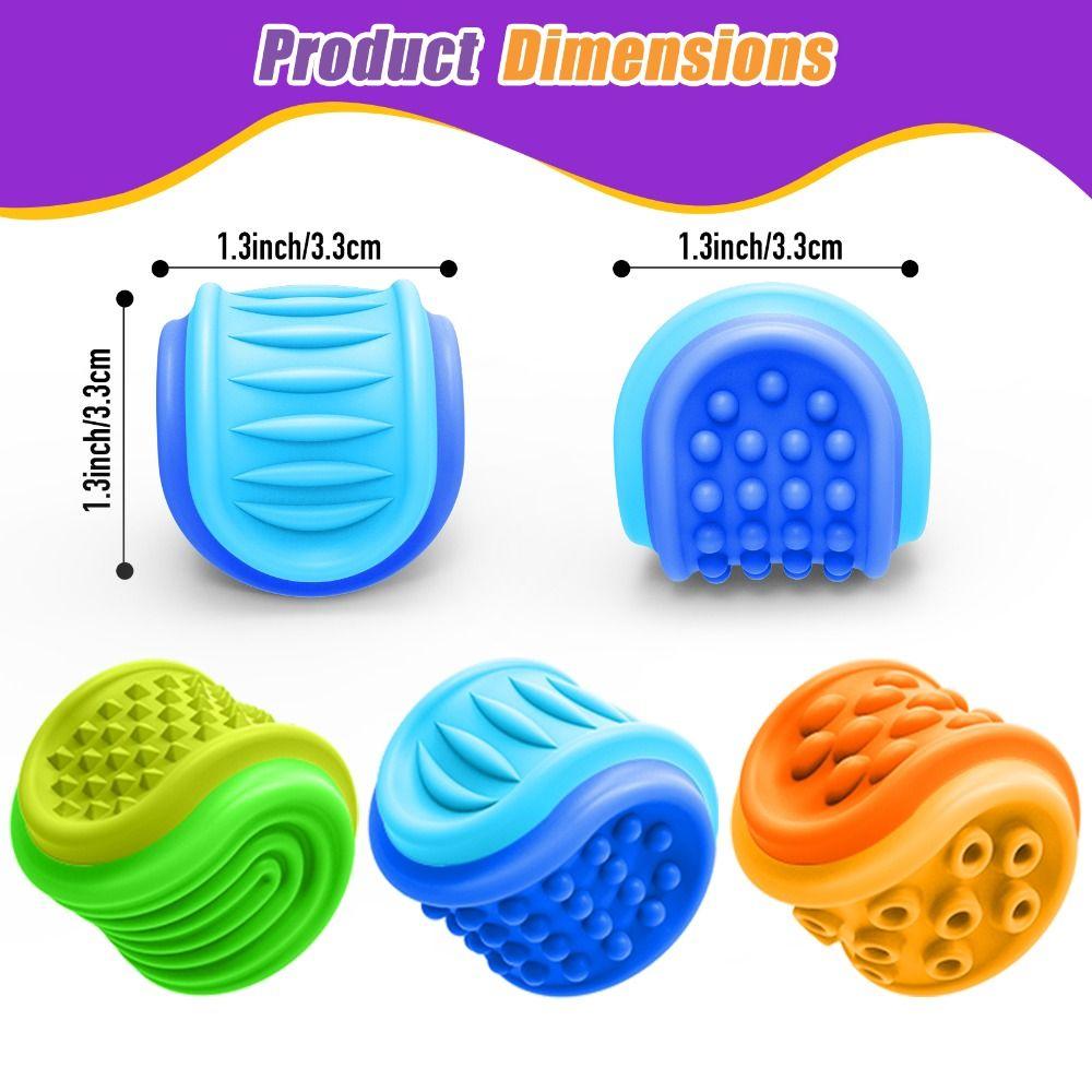 3 Pack Textured Surface Sensory Fidget Toys Double Sided Fidget Ball  Autism Support