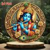 Metal Wall Art Hindu God Decoration Waterproof Floral Design Home Temple Cafe