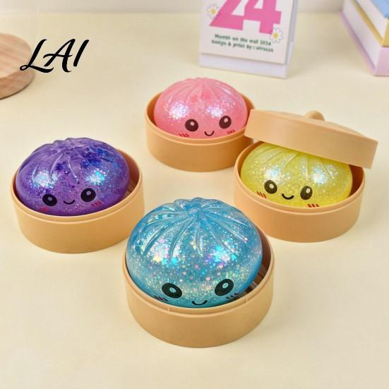 Cartoon Expression Dumpling Toy 12Pcs Squeeze Soft Stretchy Steamed Kids Stress Relief Bun Fidget Decompression Simulation Dough Ball Desk Compact