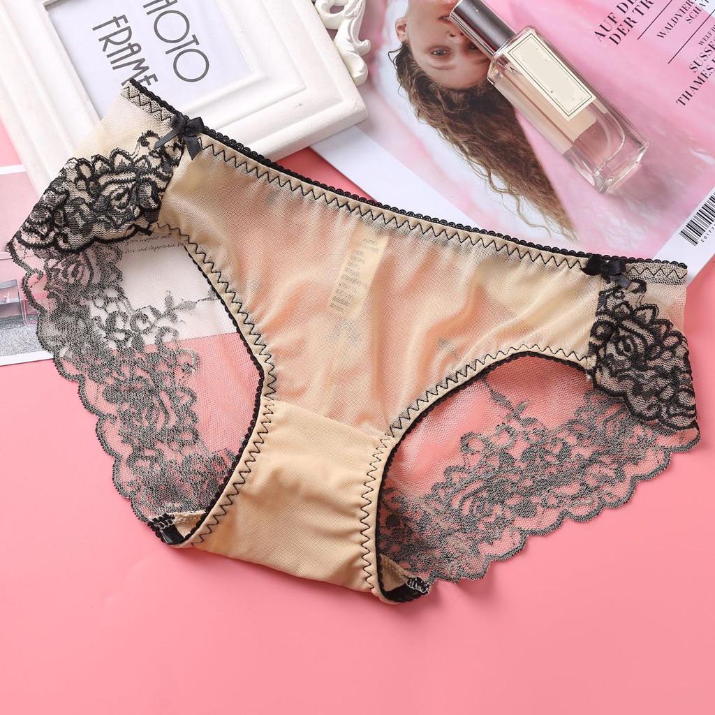 Women Pantie Sexy Lace knicker High Elastic Embroidery Yarn Underpants Underwear