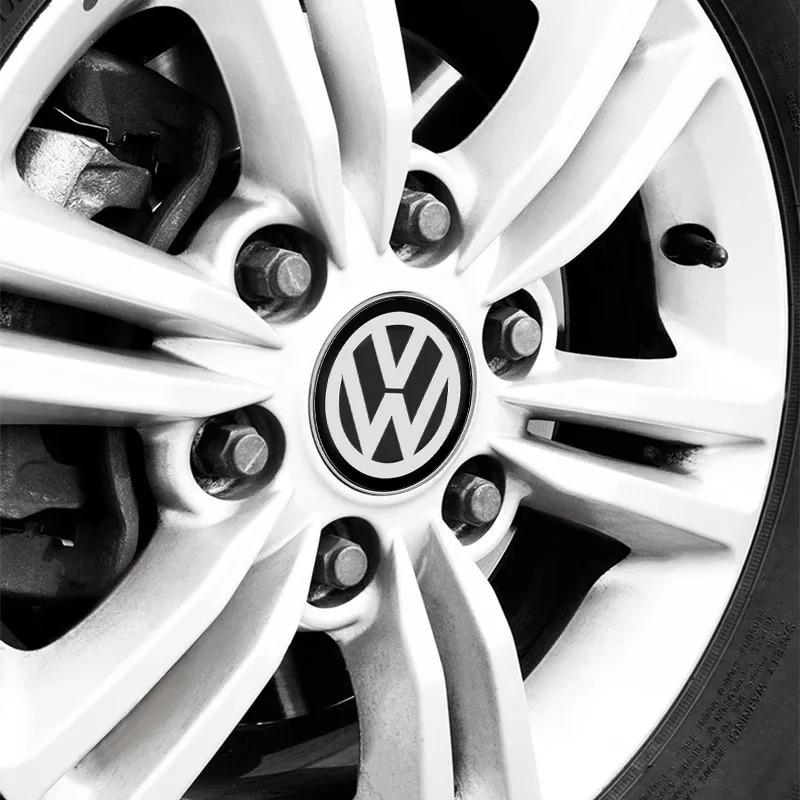 FD08-Car Wheel Center 4PCS 60MM Cap Hub Covers Badge for Volkswagen VW Polo Golf-4 5 6 7 MK5 CC Tiguan Passat MK6 MK7 Accessories
