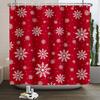 Merry Christmas Shower Curtain Winter Snow Santa Claus Christmas Trees Decor Bath Curtains Waterproof Bathtub Screen