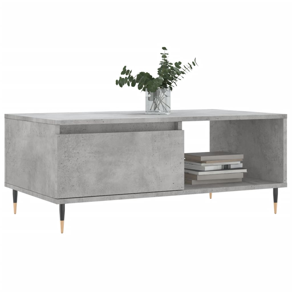  Coffee Table, Concrete Grey, 90x50x36.5 Cm