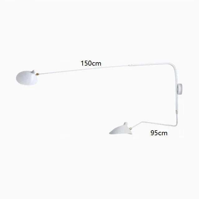 Nordic Modern Minimalist Wall Light Reading Led Lamp Long Living Study Room Bedroom Bedside Arm Adjustable Lighting Decoration