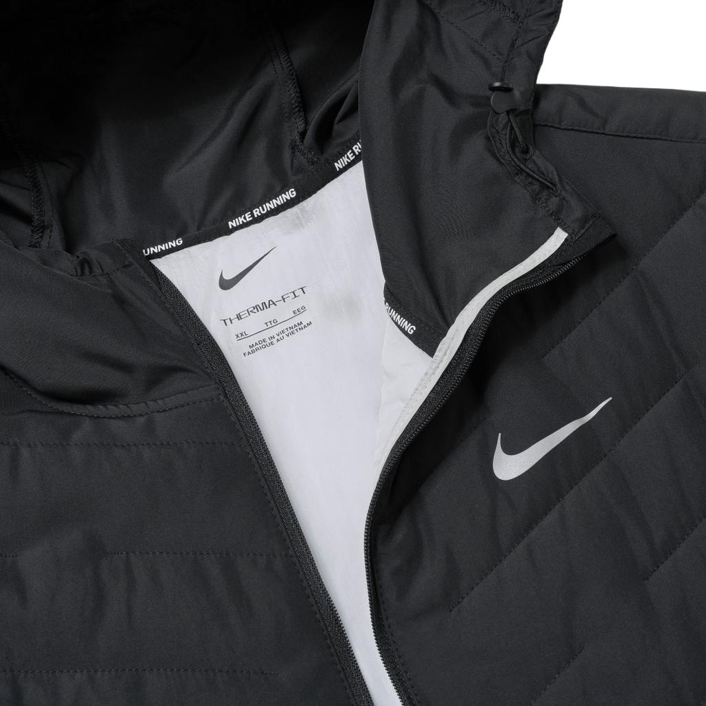 Nike Chaqueta Therma-Fit con relleno sintético y capucha, color negro, para hombre DD5645-010