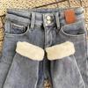 Winter Warm Women Jeans Velvet Jeans Women Fleece Warm High Waist Skinny Elastic Pants Women Jean Casual Legging Winter Jeans