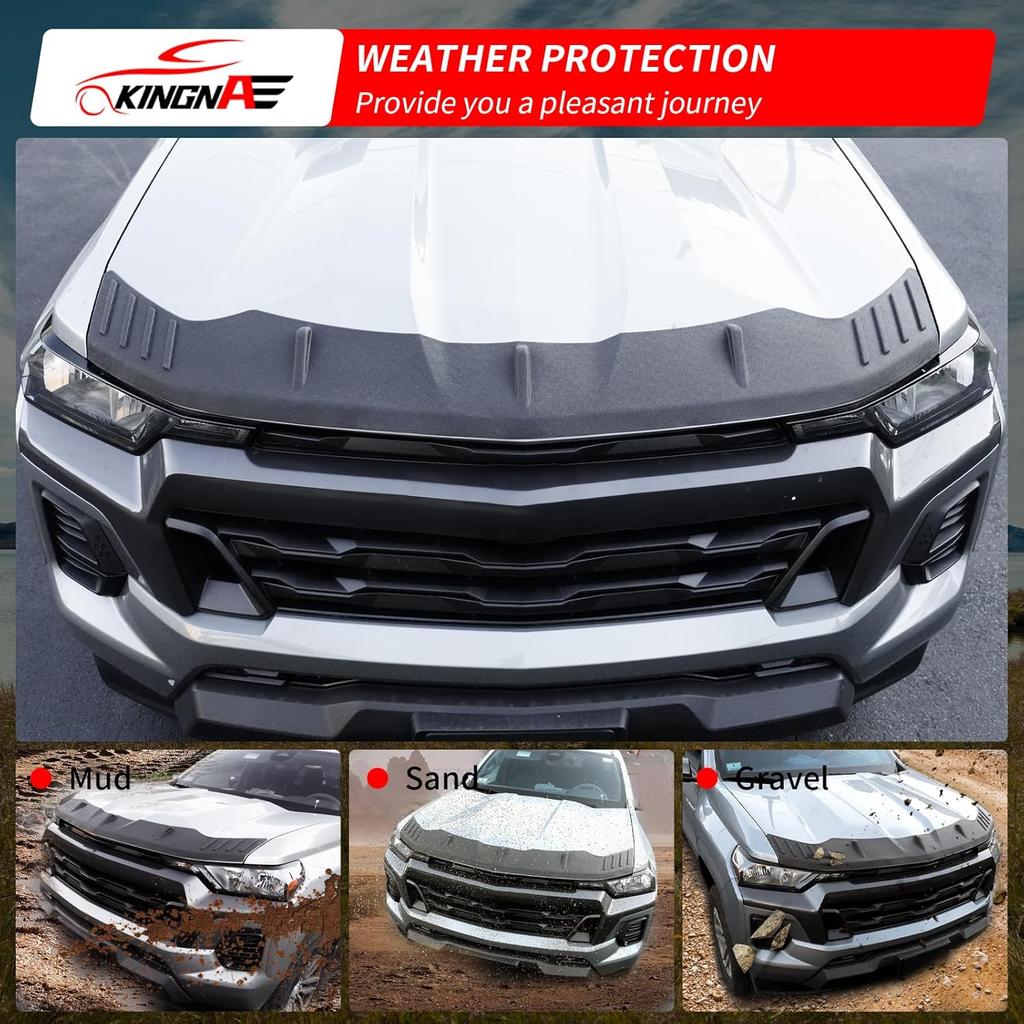 Hood Protector Compatible With -2026 Chevrolet Colorado Hood Shield TPE Hood Deflector Hood Guard For 2025 Chevy Colorado Accessories