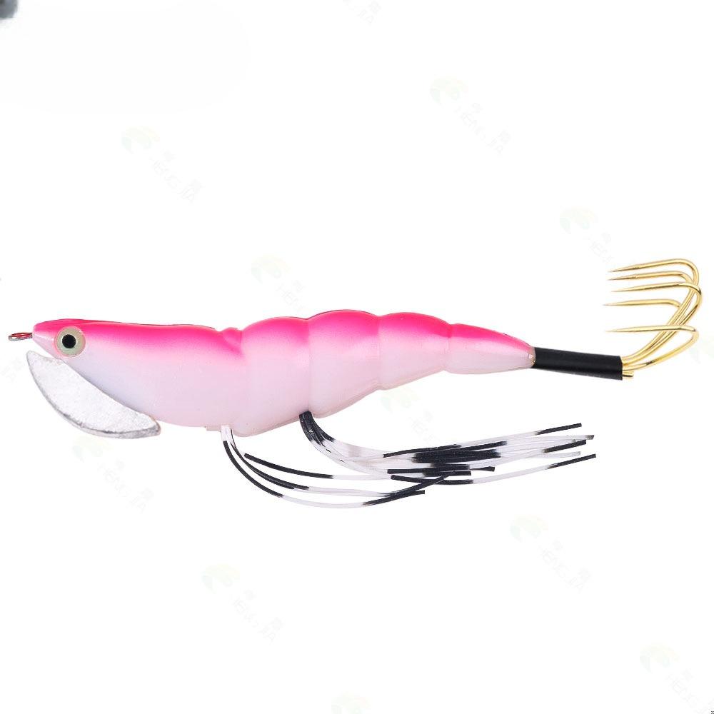 

Fishing Lures Wooden Shrimp Boxed Fake Bait Hard Artificial Lure Wood Shrimp Bait for Octopus Cuttlefish Squid Tackle Accessorie