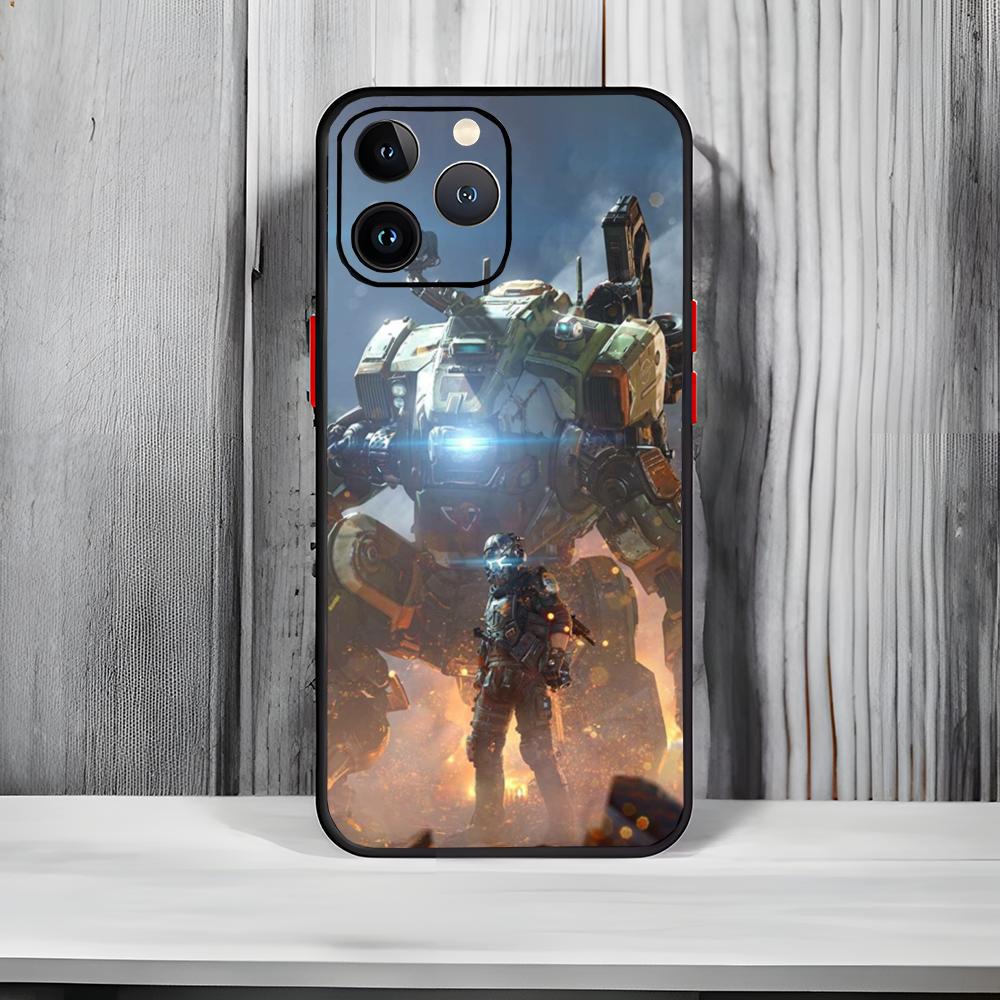 Sci-Fi Shooter Game T-Titanfall 2 Phone Case Black Matte Thin Phone Case For iPhone17 16 15 14 13 ProMax