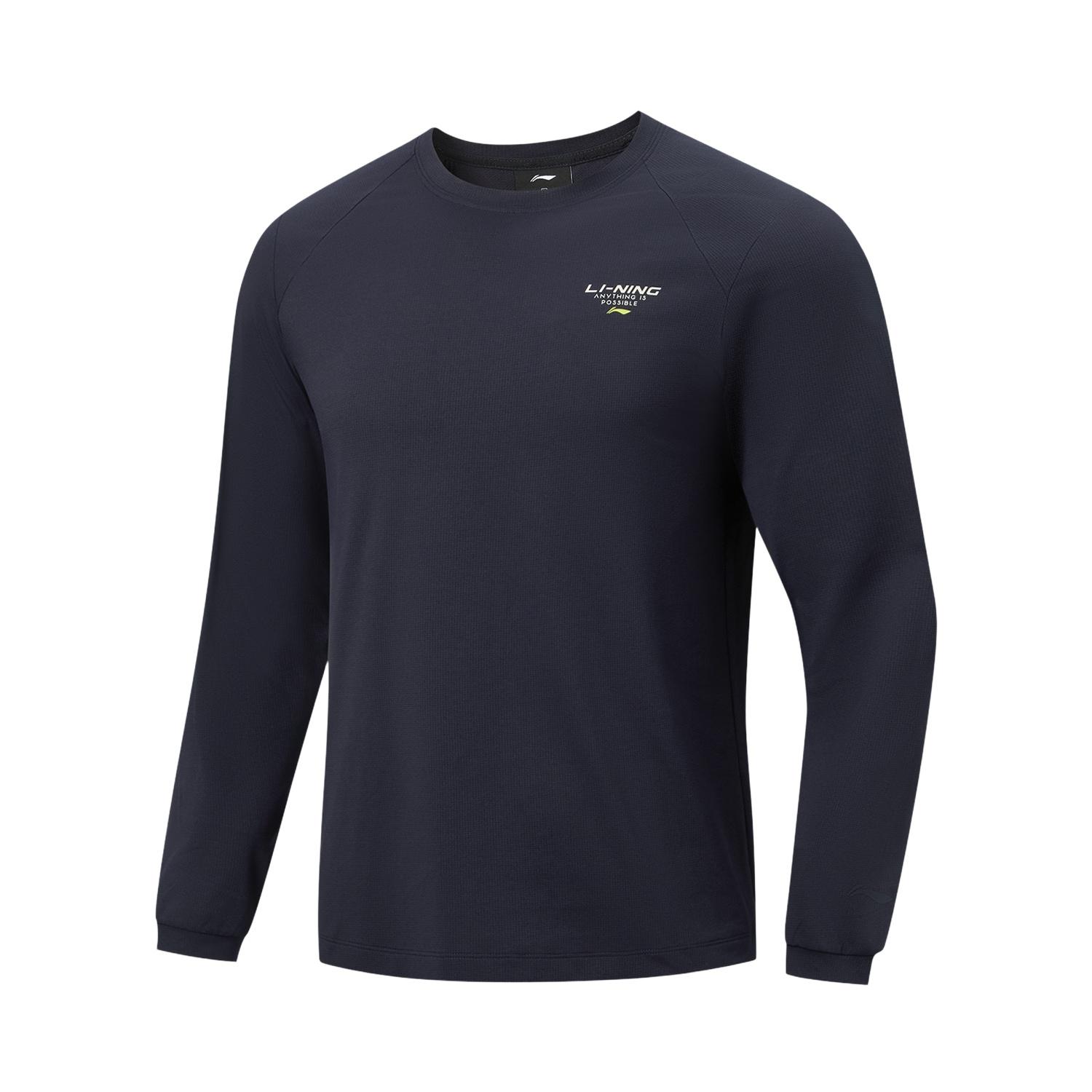 Li-Ning Round Neck Logo Print T-Shirt Men tops ATLW121-6 S