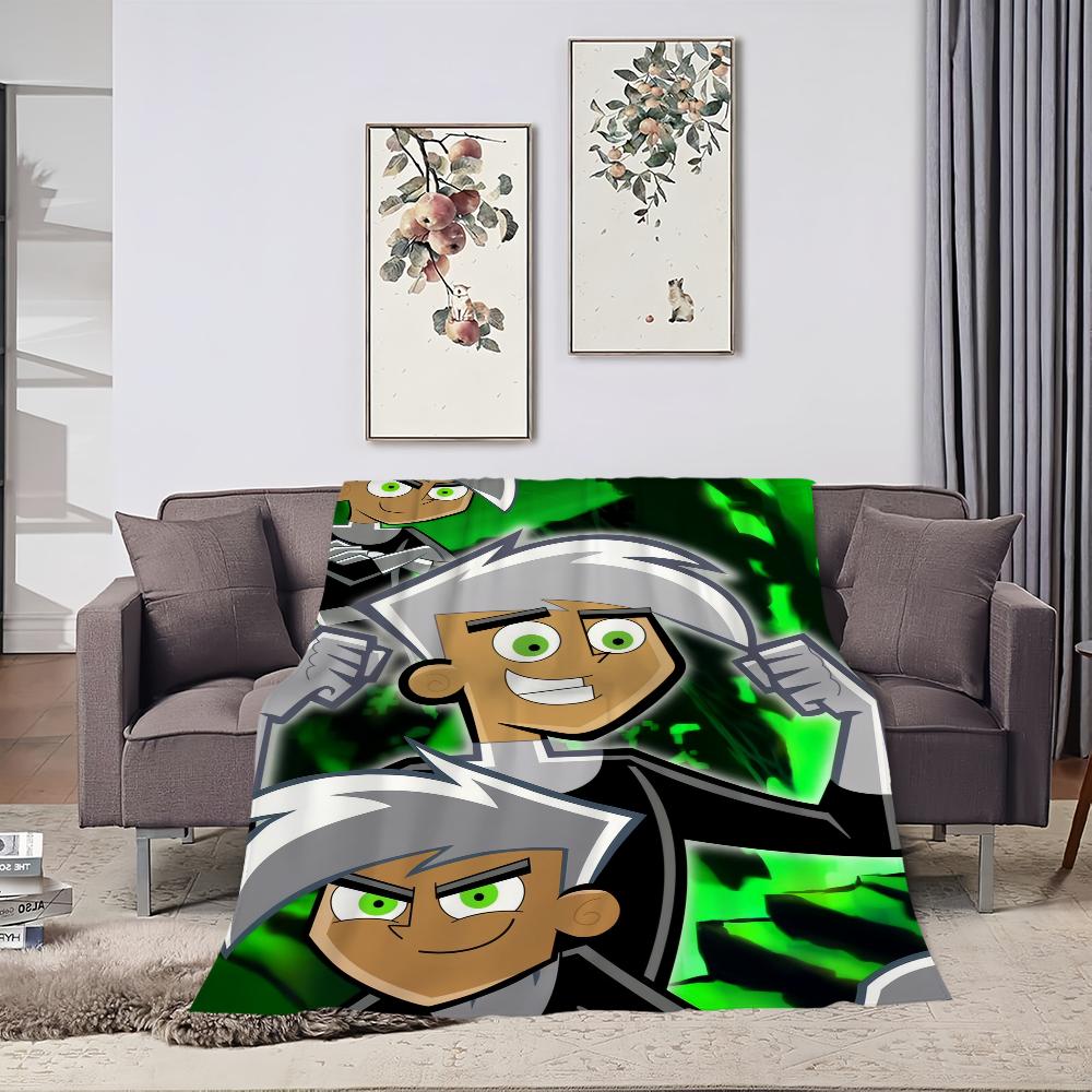 Cartoon D-Danny P-Phantoms Blanket Skin Friendly Comfort Warm Soft Plush Blanket Suitable Sofa Living Room Office Bedroom