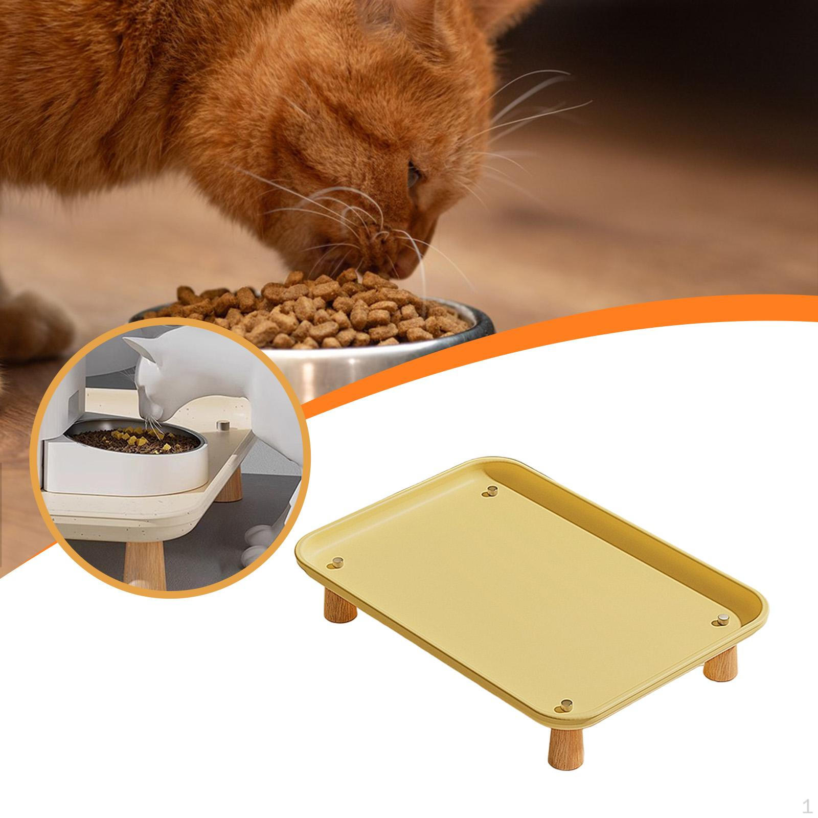 

Подставка для автоматических кормушек для кошек и собак, диспенсер для кошачьей миски для воды жёлтый