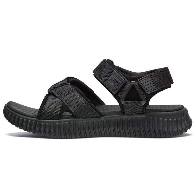 Skechers Elite Flex Velcro Sports Black Sandals Men s 51722-BBK EU 42