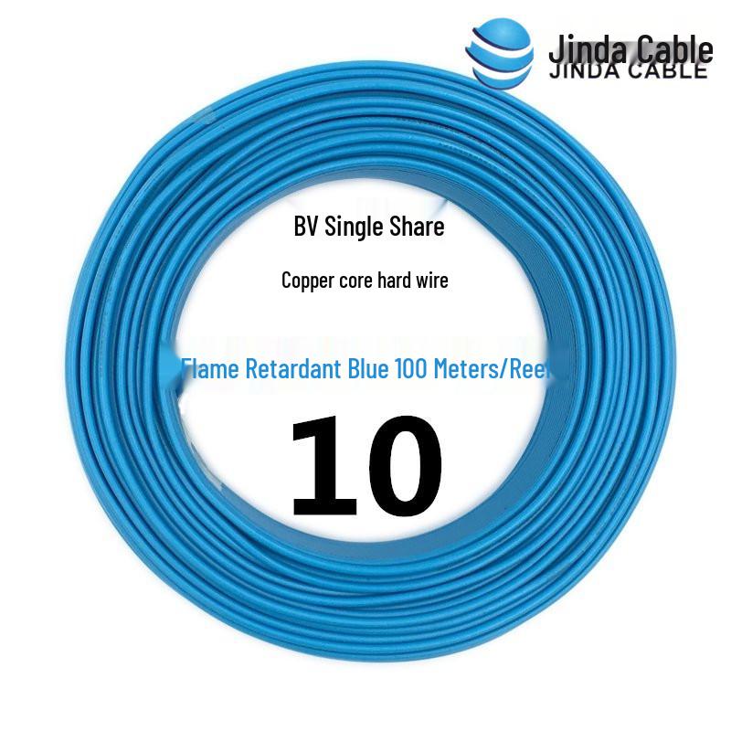 Jinda 2.5mm² Copper Core Wire: 4/1 Square Millimeter, Flame Retardant, BV Single Core for Home Décor